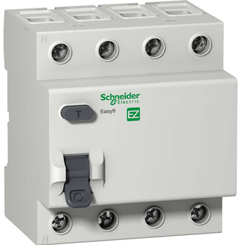 Дифференциальный выключатель Schneider Electric (УЗО) EASY 9 4P 40A 30мА АС 4,5 кА - Электрика, НВА - Модульное оборудование - Дифференциальные автоматы - Магазин электрооборудования для дома ТурбоВольт